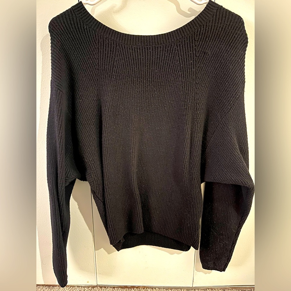 Express Black Oversized Sweater Crewneck